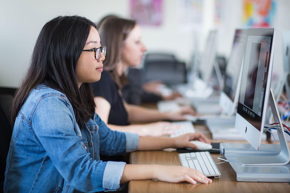 Student Using Computer